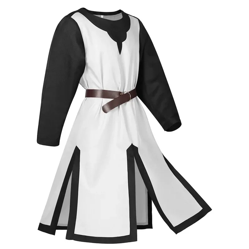 2025 11 sobretodo cruzado Medieval, sudaderas con capucha para hombre, mono de caballero templario, batas de Cosplay de Anime, ropa de piratas, disfraz de Halloween