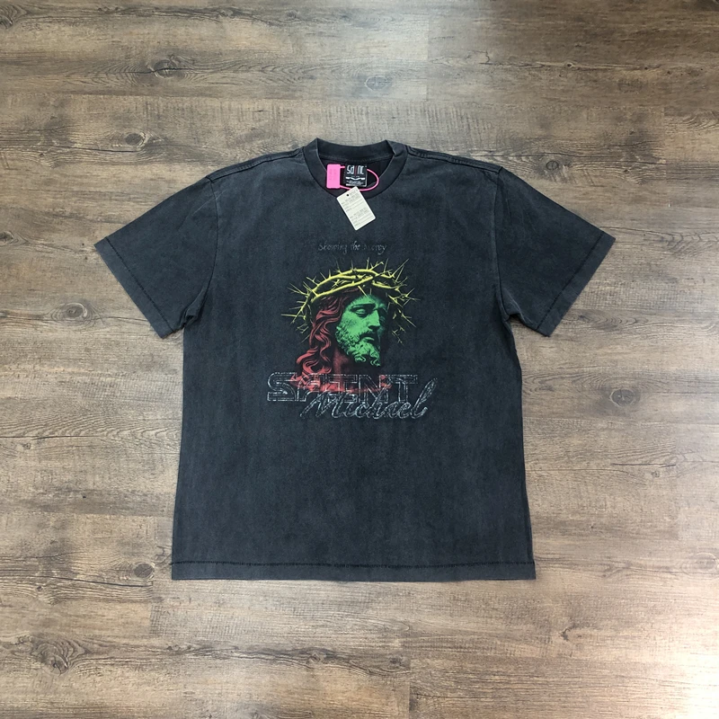 

Frog Drift SAINT Of MICHAEL 1:1 American Style Streetwear Best Quality Tops Loose Oversize Tee Summer Vintage T Shirt For Men