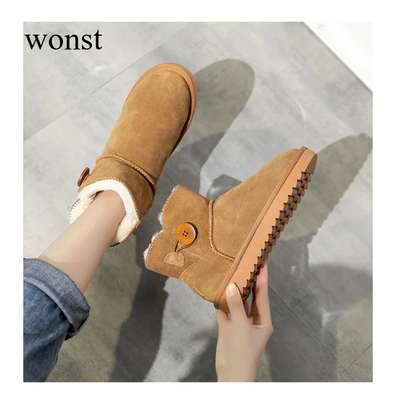 

2025 Wonst Waterproof Men’s Winter Boots, Faux Fur Lined & Breathable, Chunky Sole for New Year’s Brunch & Snow Adventures