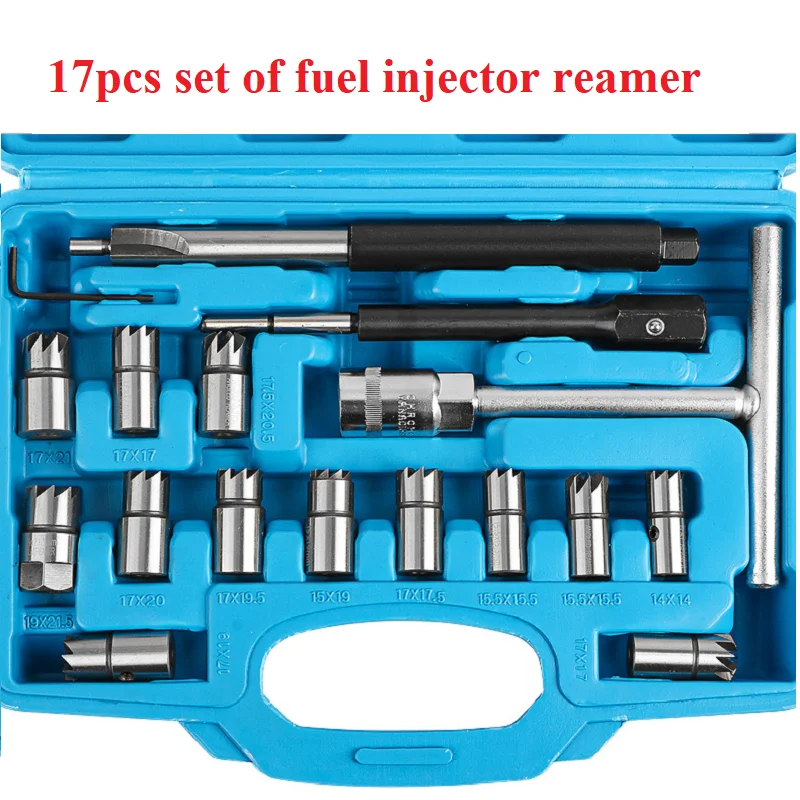 

17 шт., набор для чистки сиденья дизельного топлива, развертка для дизельного топлива, держатель сопла, набор инструментов для ремонта, очиститель