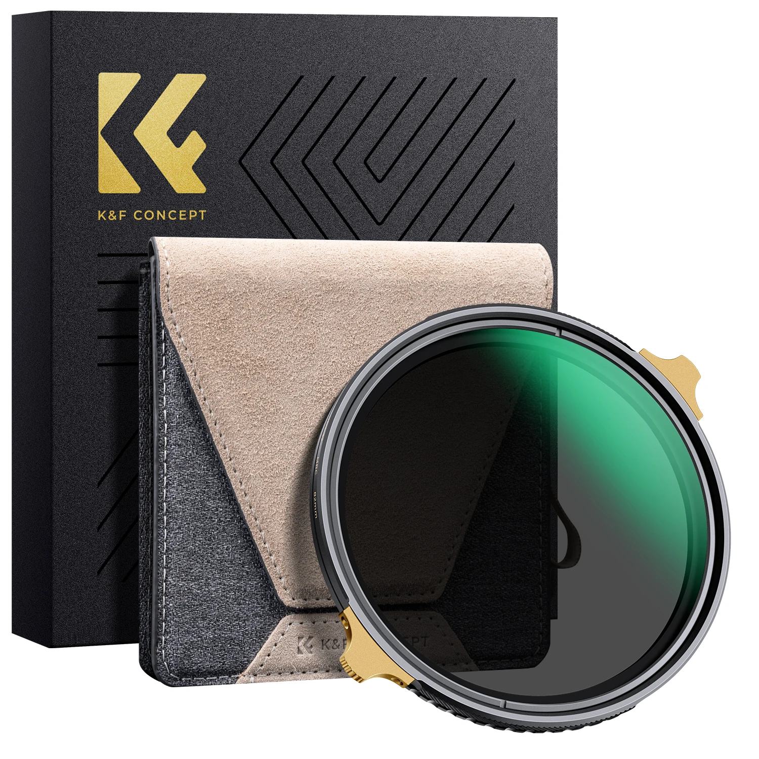 K&F Concept ND Filters ND2-32 Adjustable 36-Layer Green Film Copper Frame Camera Filters 67mm 72mm 77mm 82mm Nano-X PRO Series