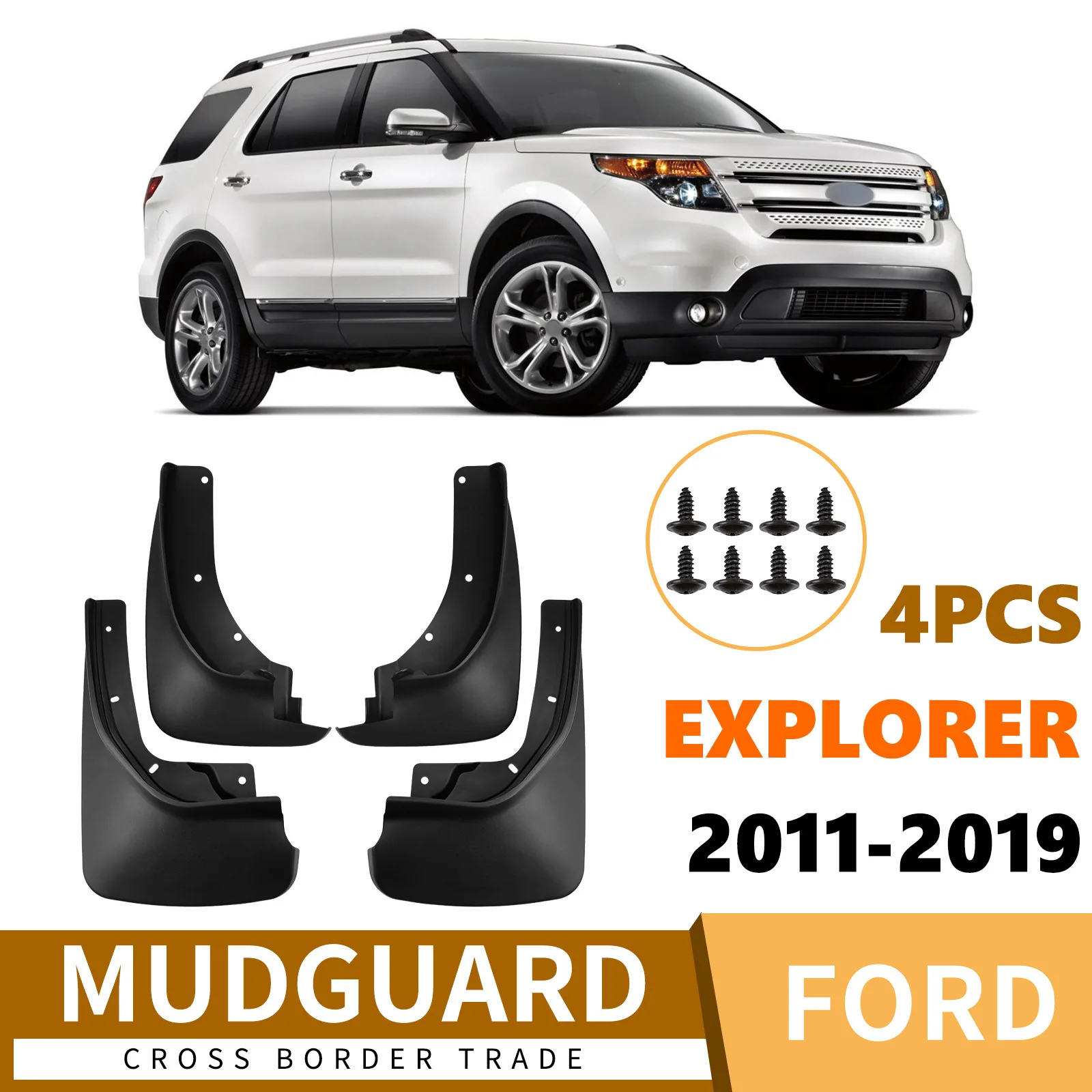 For Ford Explorer 2011-2019 fender tiles front and rear auto accessories fender flares mud flaps 4runner accessories