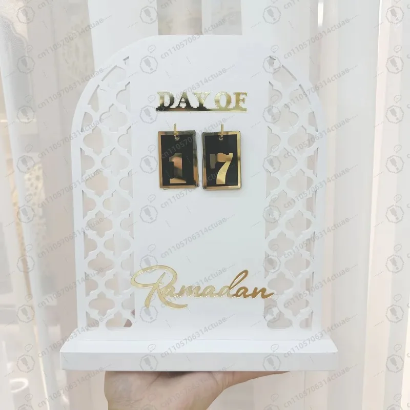 

Wood Platinum Ramadan Countdown Eid al-Fitr Mubarak Islamic Home Decorations Calendar Day