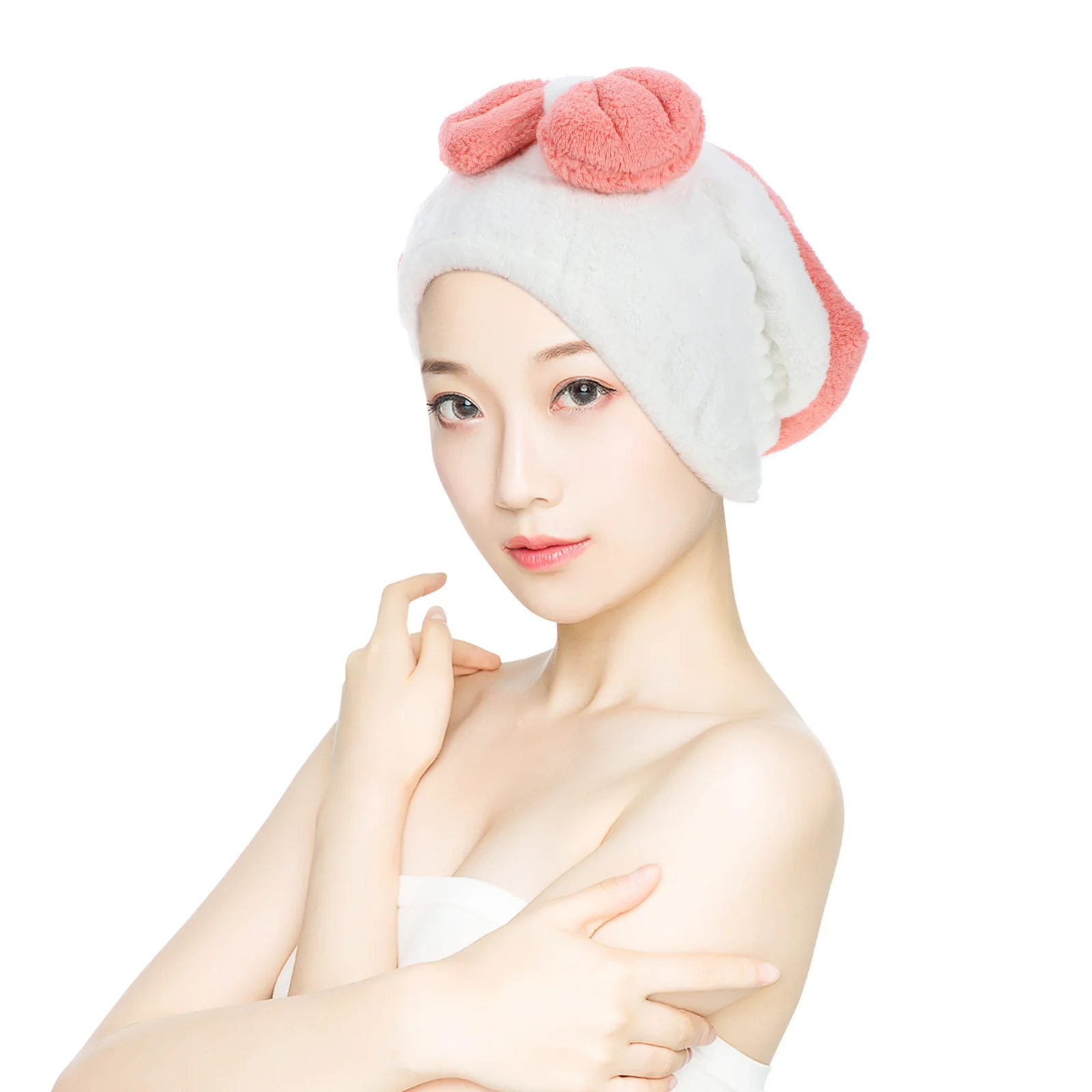 

2Pcs Absorbent Hair Drying Caps Quick Dry Hair Towel for Women Girls Lightweight Travel Shower Hat Soft Fabric