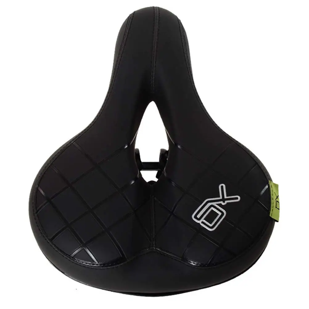 

Scientifically Designed Mountain Bike Saddle Thick PU Cushion with Central Ventilation Groove for Buttock Health Long Ride