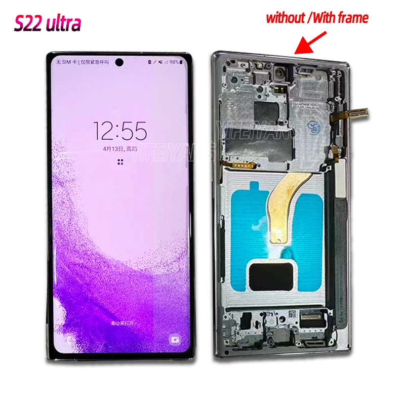 100% Oled Lcd Display Touch Screen Digitizer for Samsung Galaxy note 10 20 plus s21 s20 s22 s23 ultra  LCD Replacement Parts