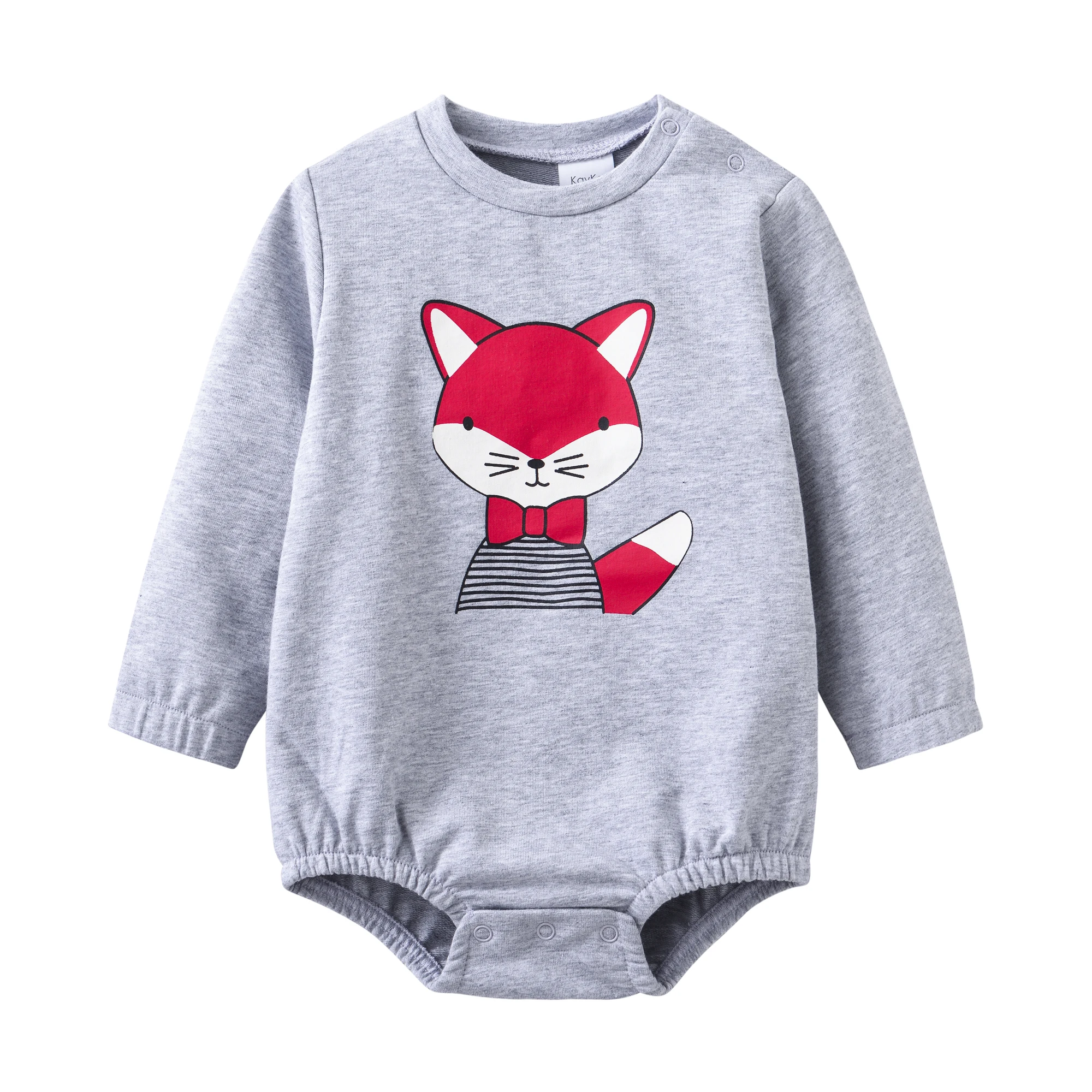 

2026 боди для новорожденных мальчиков с дизайном лисы, 100% хлопок, с длинными рукавами, весенне-осенняя одежда, верхняя одежда для младенцев 6-18 месяцев
