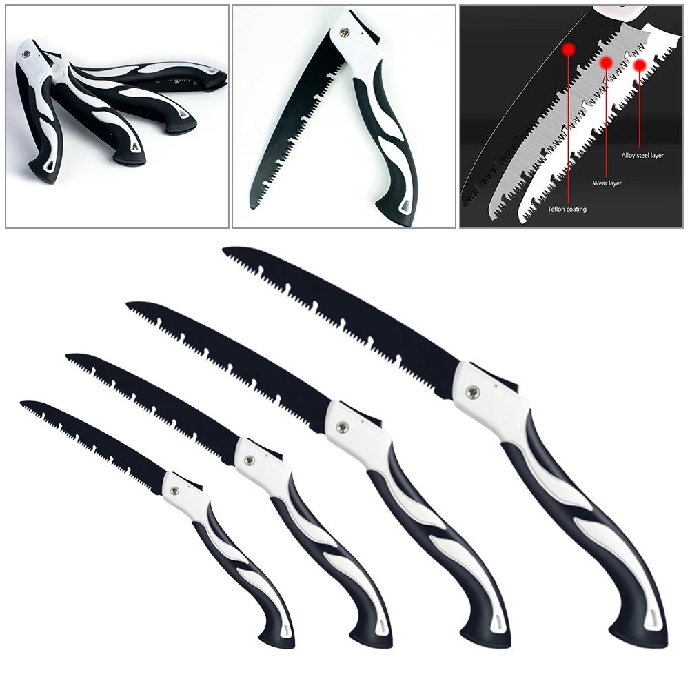 ZK30 SK5 Steel Blade Folding Saw Woodwork Hand Saw Garden Household Sawing Branches Saw Pruning Folding Saw Wood Cutting Hacksaw