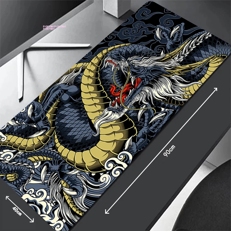 

Dragon 80x30cm XXL Lock Edge Mousepads Large Gaming Mousepad Keyboard Mats Mouse Mat Beast Desk Pad For Gift Mouse Pads