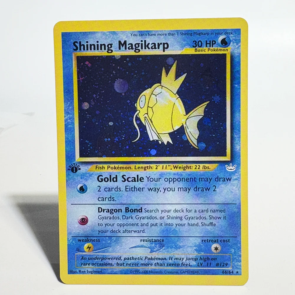 1996 Basic Edition PKM Card Shining Card Neo Series Shining Tyranitar Shining Mewtwo Sabrina 's Gengar Gift Kids Toys Proxy Card - Image 3