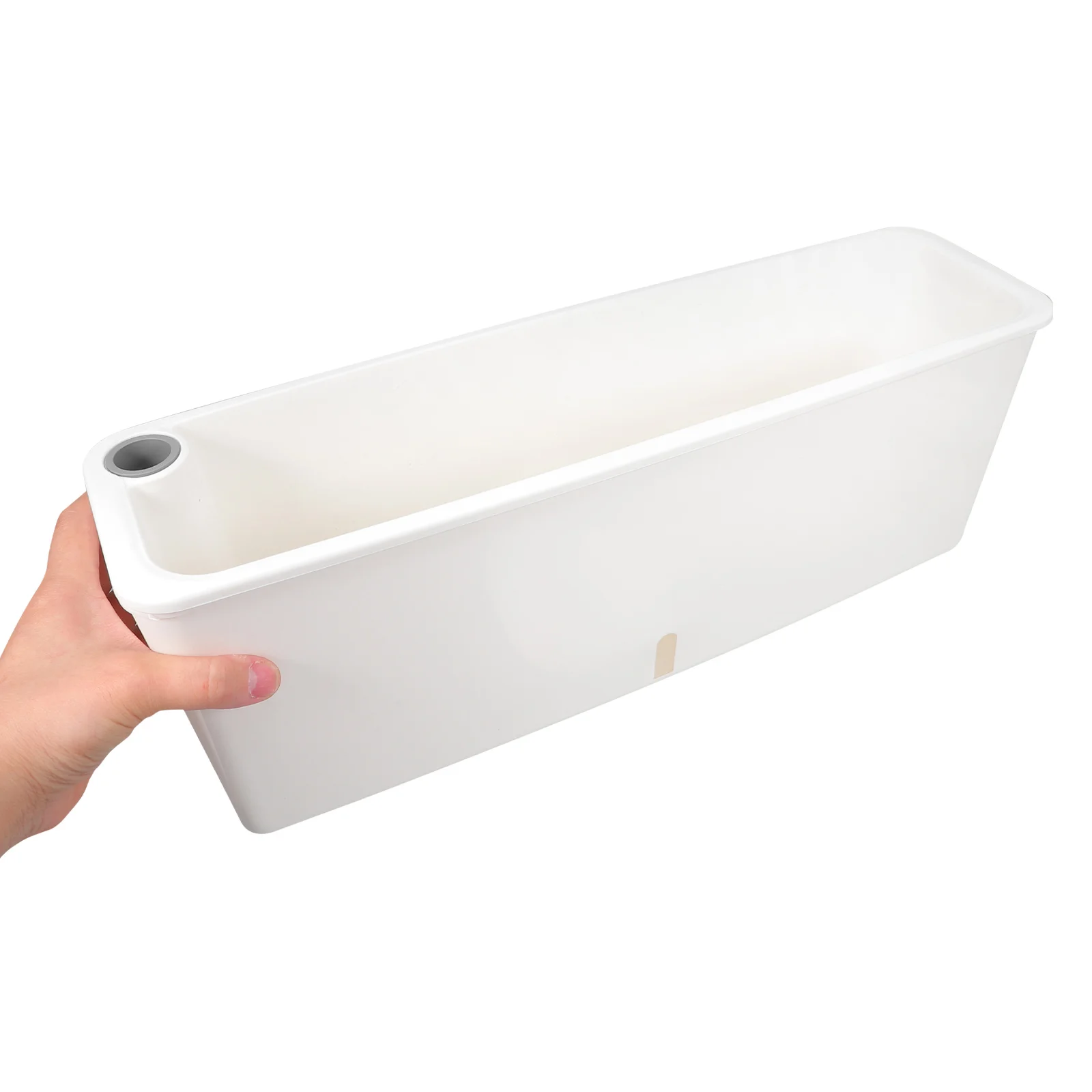 

Rectangular Flower Pot Outdoor Indoor Use Trendy Functional Sleek Profile Easy Installation Balcony Patio Decor