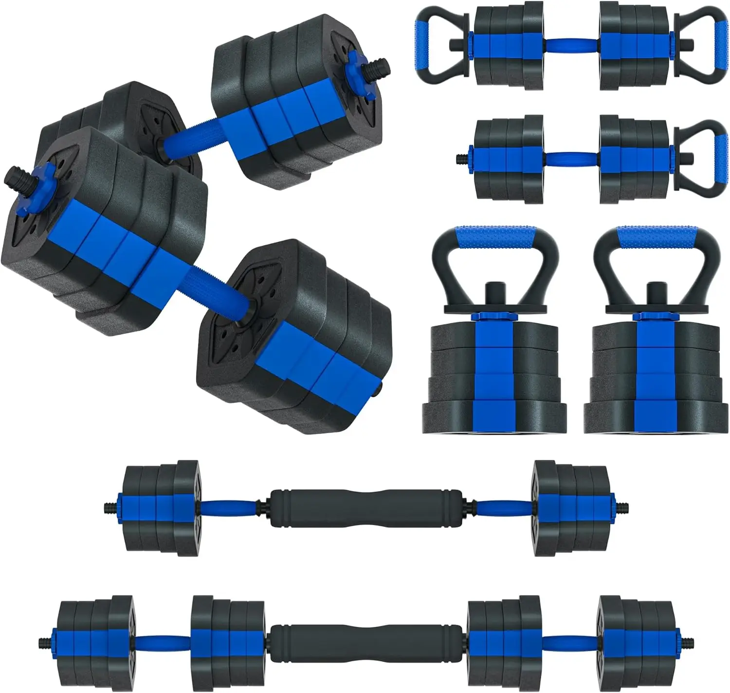 

Dumbbell Sets Adjustable Weights, Free Weights With Connector, Non-Rolling Adjustable Dumbbell Set, Barbell For Home Gym,