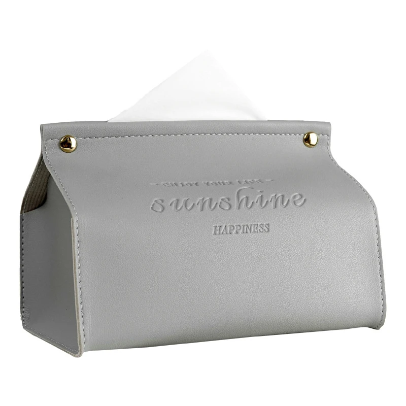 

Nodic Environmental PU Leather Napkin Holder Foldable Tissue Box Home Office Waterproof Dustproof Storage Box Sundries Ontainer