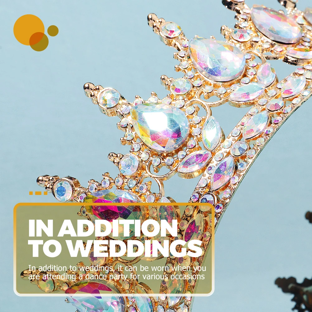 

Retro Wedding Headdress Girls Tiara Tiaras for Women Bridal Rhinestone Hair Accessories Birthday Crown Crowns Hollow