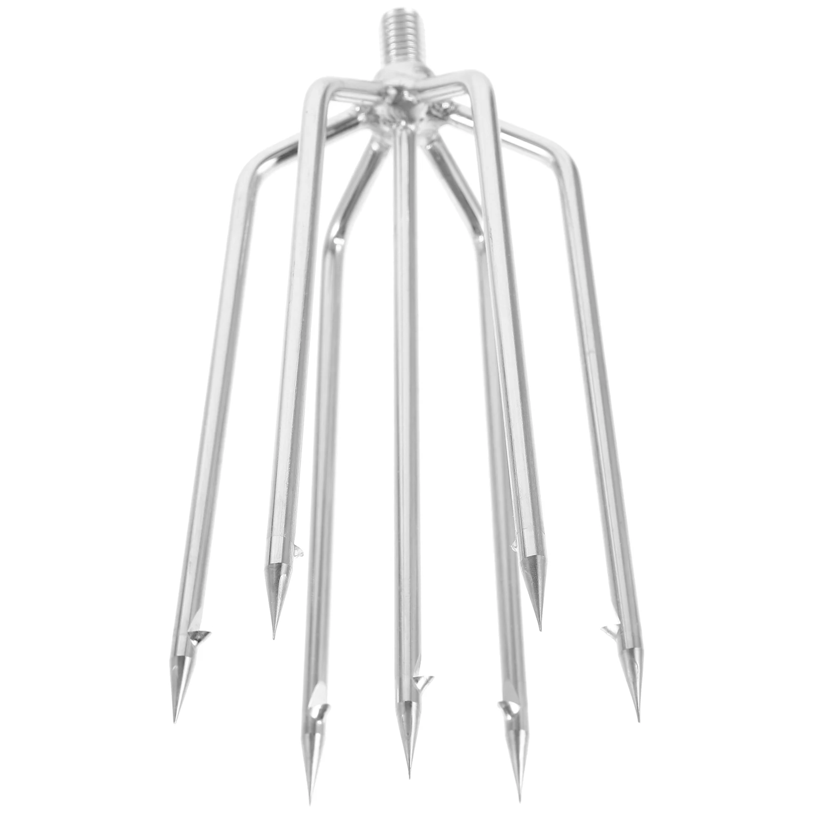 

Stainless Steel 7 Prong Barb Lantern Fishing Fork Durable Multi functional Spearfishing Tool Yard Catch Prongs Fishgig Supplies