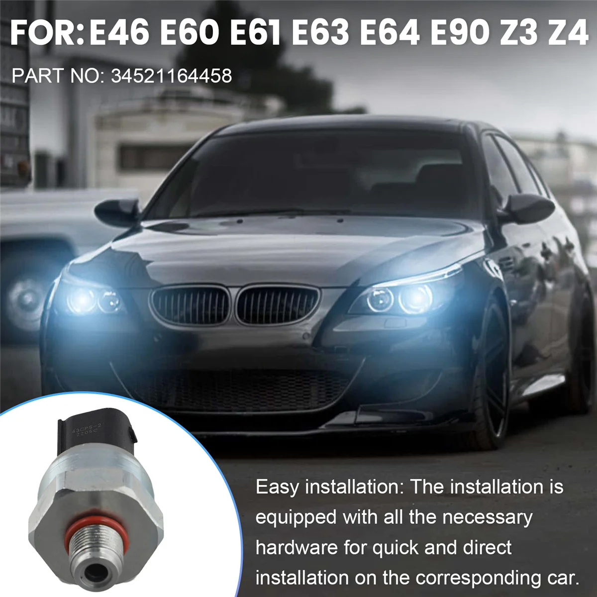 

Durable 2PCS Dsc Brake Pressure Sensor Switch For Bmw E46 E60