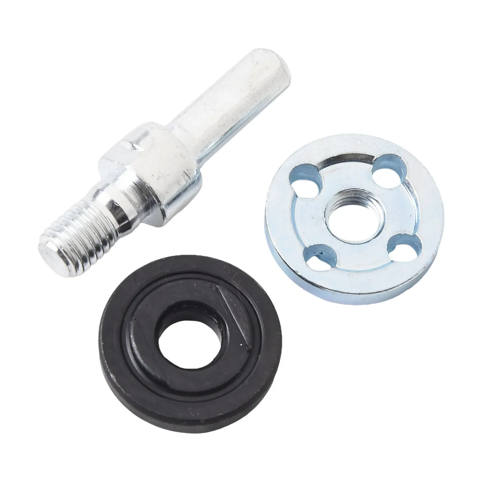Electric Drill To Angle Grinder Connecting Rod Adapter 10mm Steel Shank For Cutting Polishing Grinding Discs - Silver Black Set