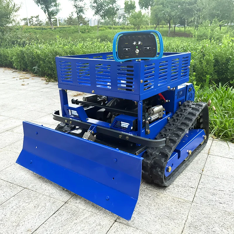 Customized Chinese made 500mm zero rotation lawn mower track type automatic remote control lawn mower