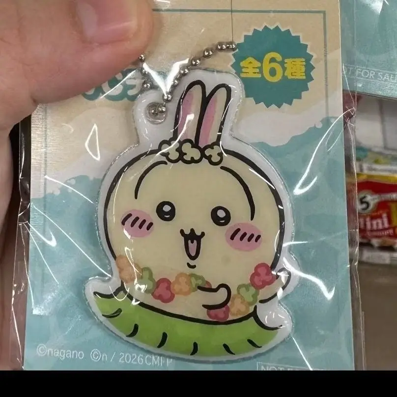 Neuer Chiikawa Hawaiianischer Hula-Rock Acryl-Schlüsselanhänger Taschenanhänger Niedlicher Kawaii Süßer Mädchen-Cartoon-Stil Süßer Anhänger Mini Chibi Geschenk – Detail 9