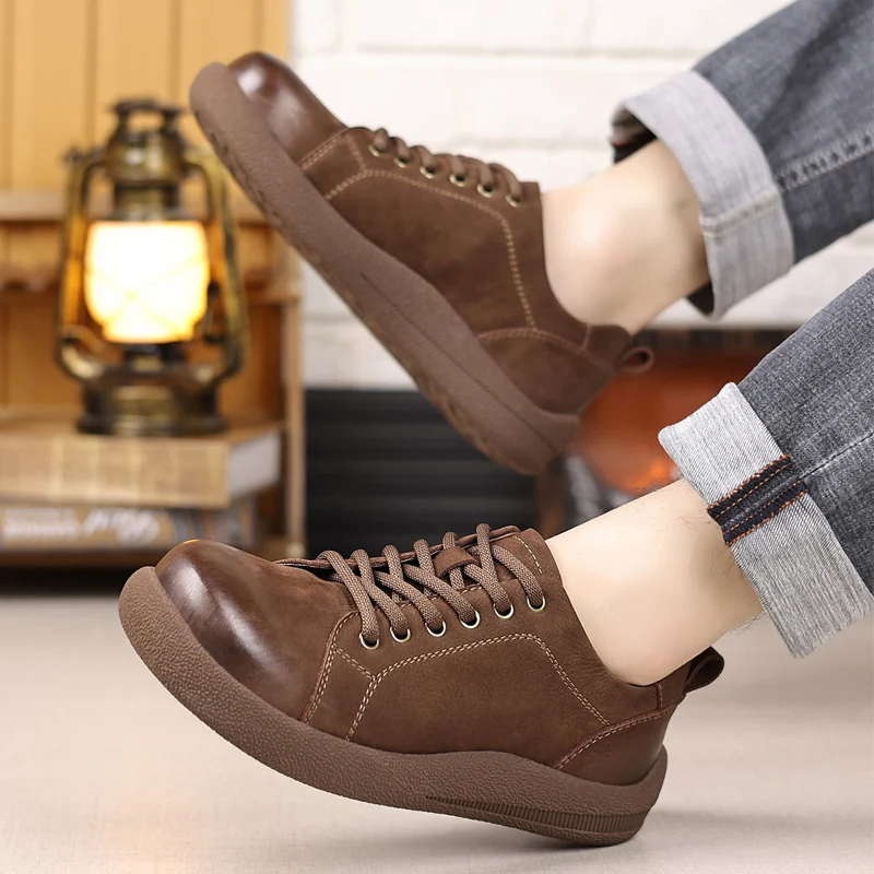 メンズカジュアルシューズ高品質本革スタイルオフィスまたはレジャービジネスアウトドア若者向け日常売れ筋シューズ新品