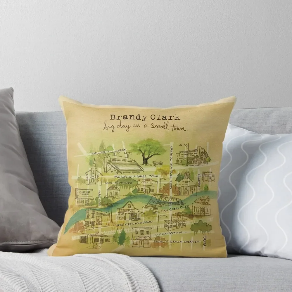 Brandy Clark Big Day in a Small Town Throw Pillow Decorative Cushions christmas pillowcases pillow