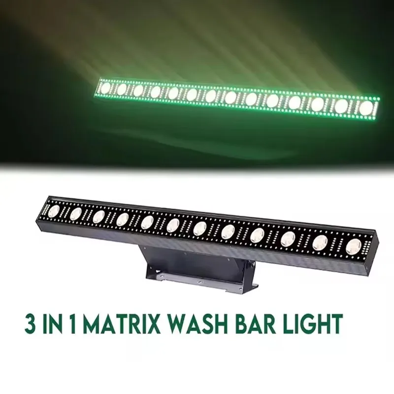Barra de dj profissional 12x3w branco quente/rgb led pixel feixe barra luz 3 em 1 matriz lavagem dj efeito iluminação