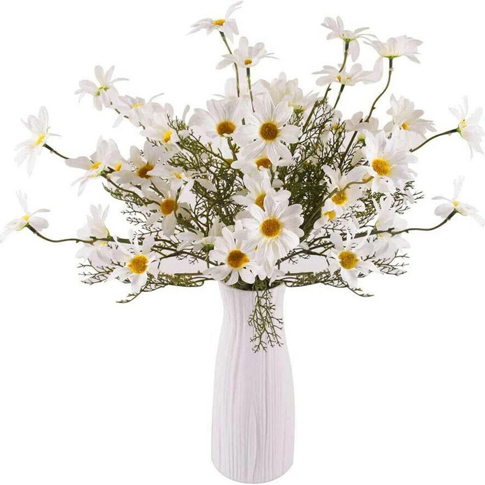 

1set Artificial Flower Silk Fake Daisy Flowers 5 Head 52cm Bouquet Wedding Party Home DIY Decor Flowers Home Festive Supplies