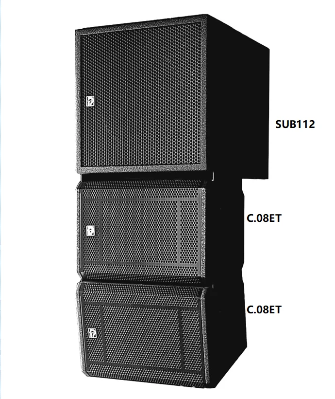 Professional I.E.voice C.08ET 12 Bass+2 8-inch Coaxial Stacked Array Birch Plywood Speaker Hi-Res Audio Small Bar Music