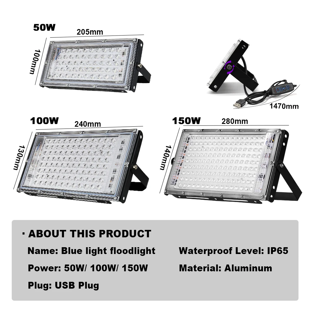 Led UV Floodlight 50W 100W 150W 395nm 400nm Waterproof Fluorescent Party Disco Stage Light Ultravilet Lamp LED Stage Blacklight