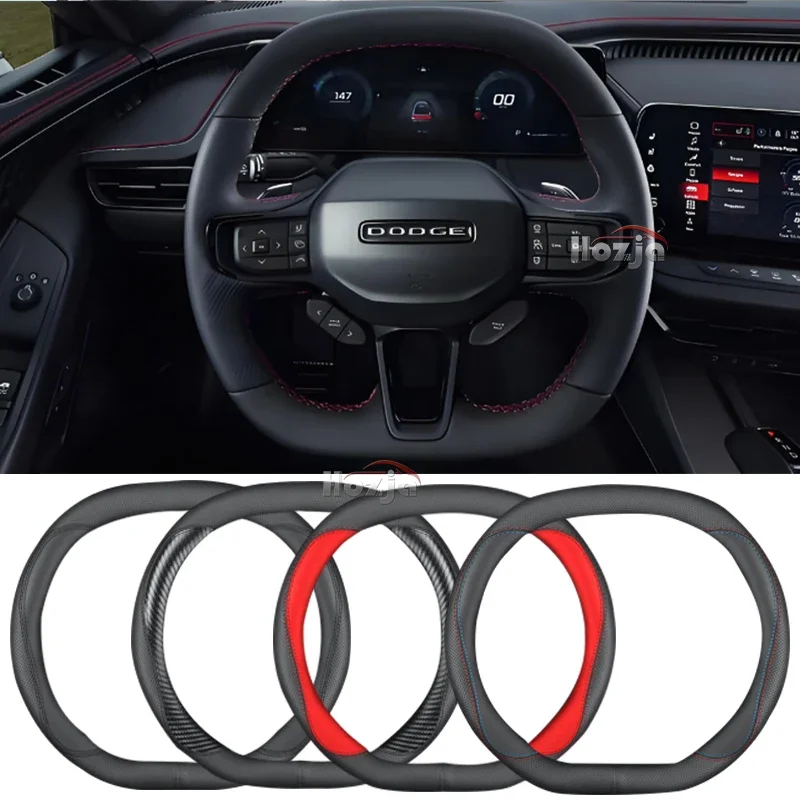 

Leather Car Steering Wheel Cover for Geely Preface 2025 Non-slip Auto Interior Accessories