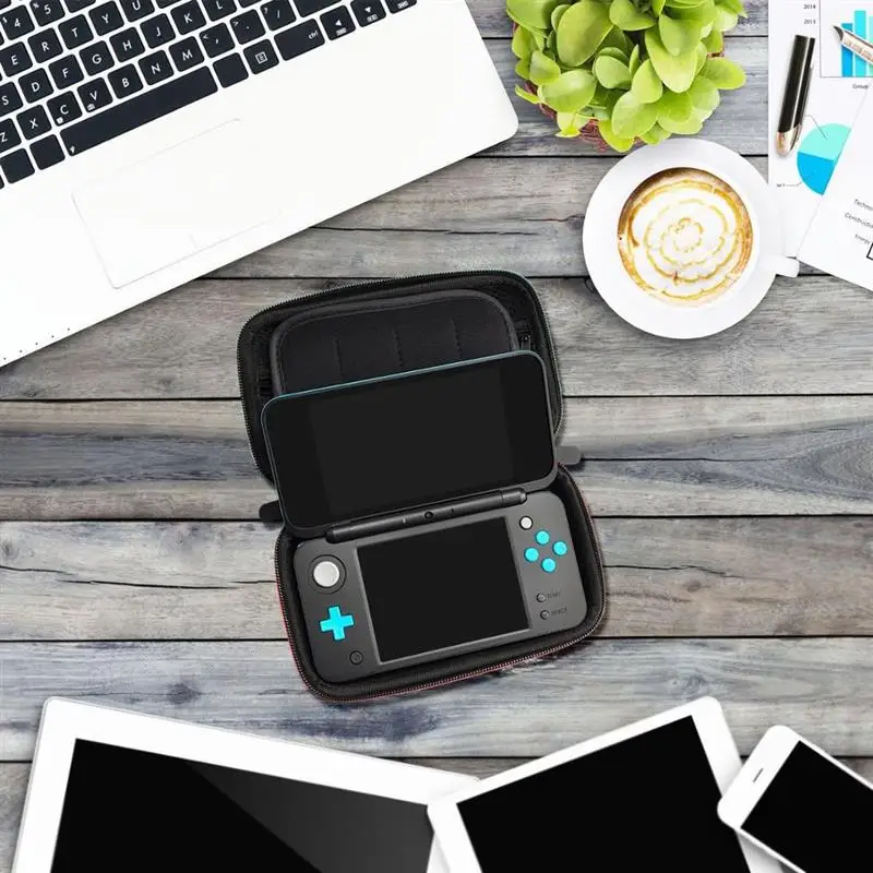 Storage Bag for Nintend NEW 3DS LL/XL 3DSXL 3DSLL Handheld Large Carrying Case 16 Game Card Holders Pouch Accessories Pen