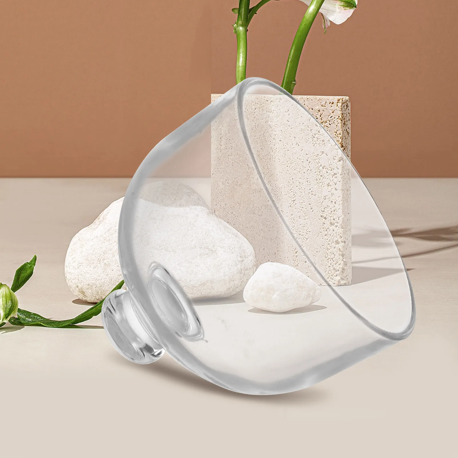 

Clear Round Glass Cake Dome Cover Food Stand Lid Pastry Display Cloche Cake Cover Dessert Plate Display Serving Platter