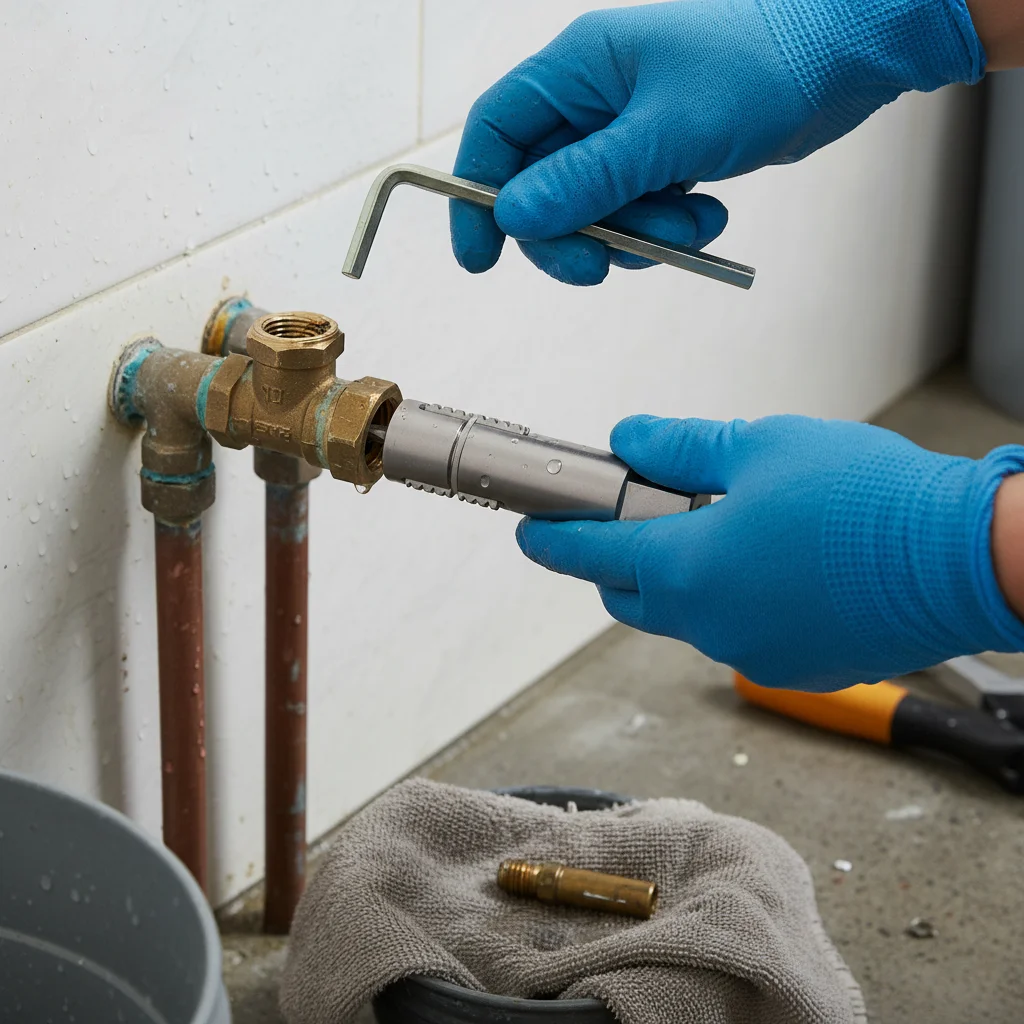 Broken Screw Extractor Tool Durable Steel For Faucet Angle Valve Repair Quick Removal Without Damaging Internal Threads Home Use