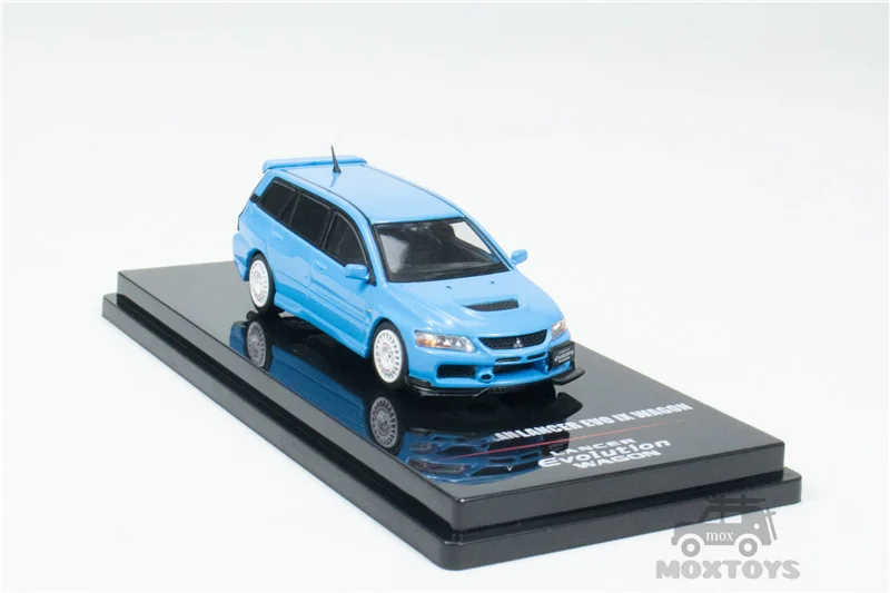 INNO 1:64 LANCER EVOLUTION IX WAGON BLUE Diecast Model Car