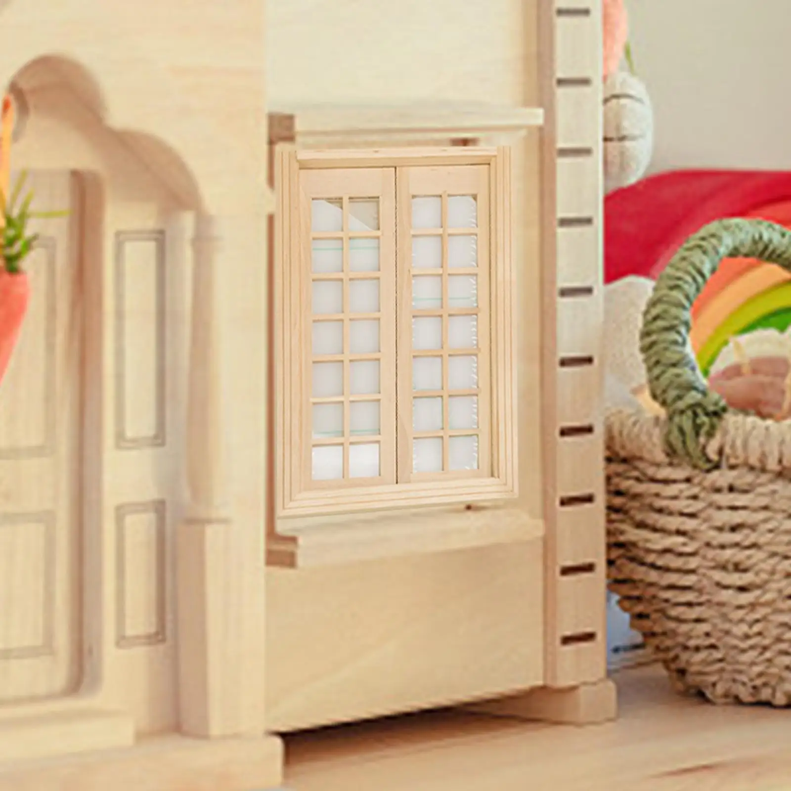 1/12 poppenhuis raam woondecoratie accessoires miniatuur scène model 1:12 miniatuur raam voor keuken slaapkamer studie decor