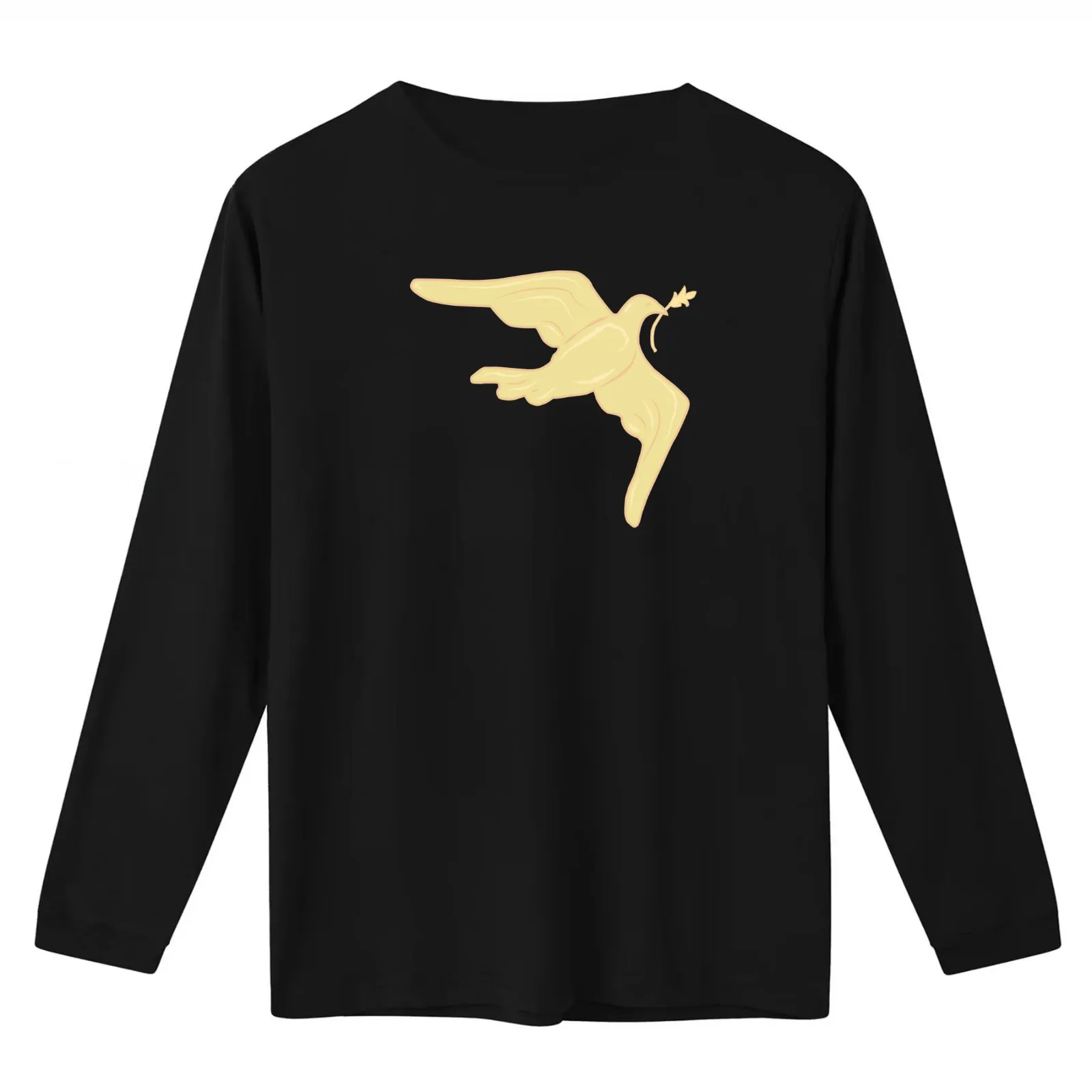 Golden Hand Drawn Inauguration Peace Dove T-Shirt Summer Casual Cotton Tee Oversized Streetwear Tops Vintage Graphic Print