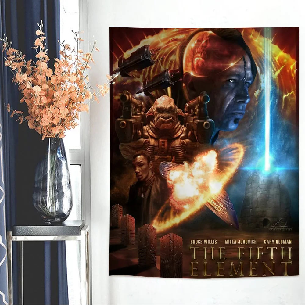 

Fifth Element Wall Tapestry Hanging Tarot Hippie Wall Rugs Dorm Wall Hanging Sheets