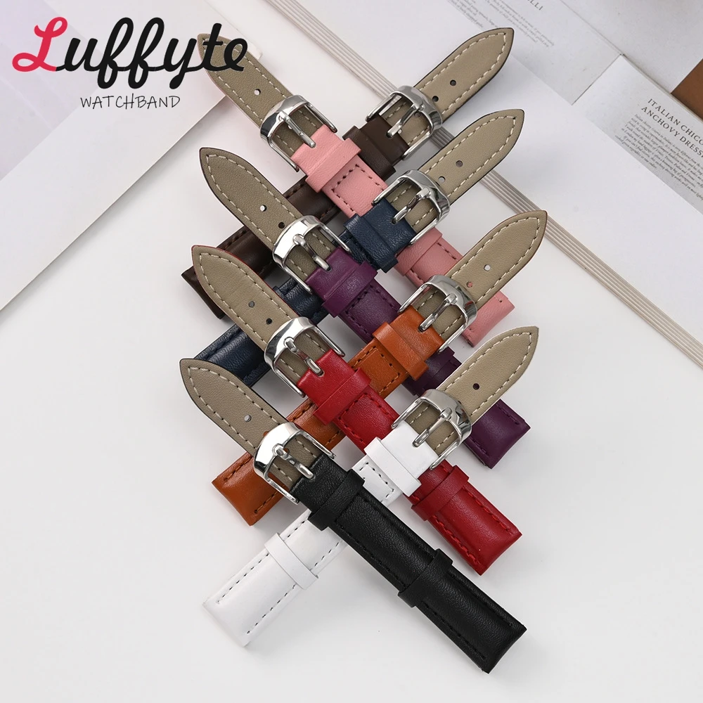 Деловой мягкий кожаный ремешок, аксессуары для часов, универсальный сменный ремешок для часов 16 мм, 18 мм, 20 мм, 22 мм