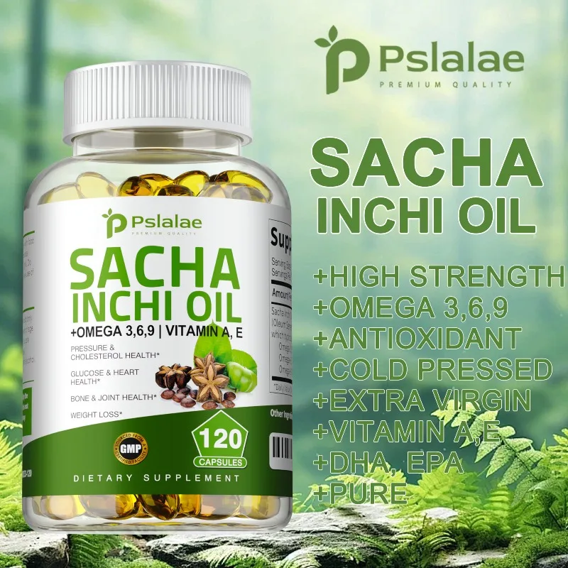 

Sacha Inchi Oil Supplement - Promotes Brain and Joint Health, Helps Lower Cholesterol, Antioxidants, Boosts The Immune System