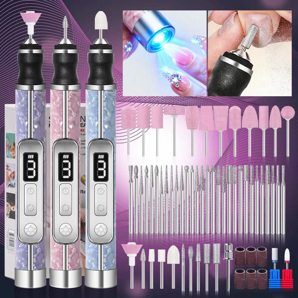 YIKOOLIN 2 In 1 Nail Filer with Nail Lamp Used for Filing and Drying Nails Suitable for Home DIY and Professional Nail Salons