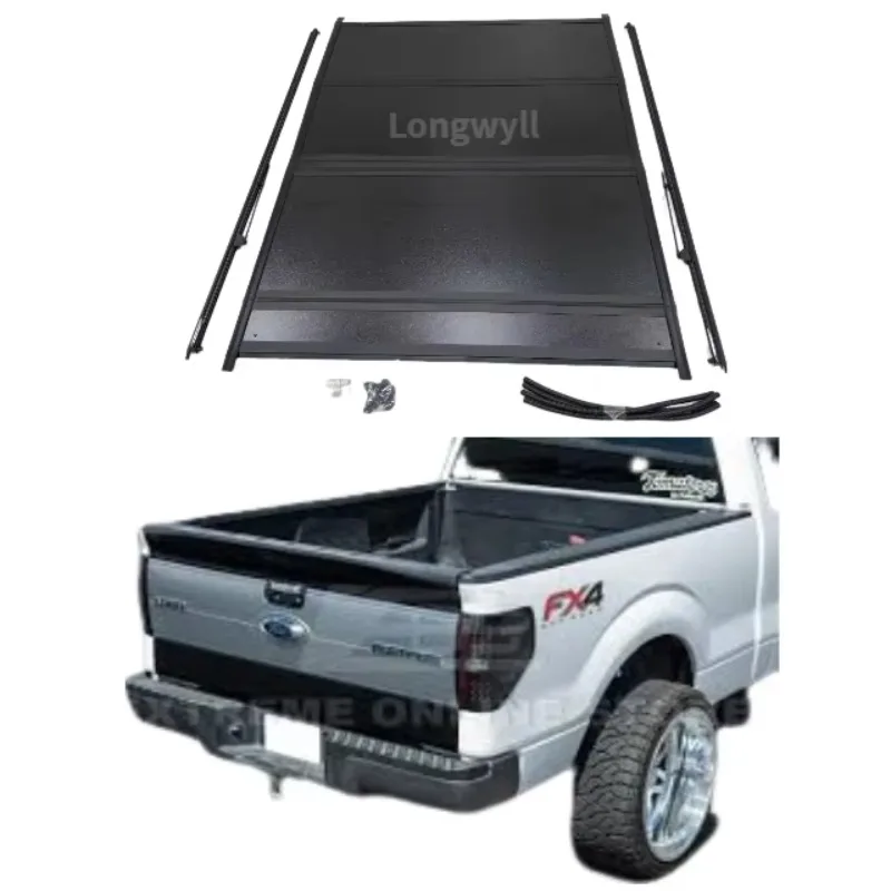 

Customized Truck Canopy for F-150 Aluminum High-quality Hard Quart-Fold Cover Pickup Sliding Tonneau Rolling Lid