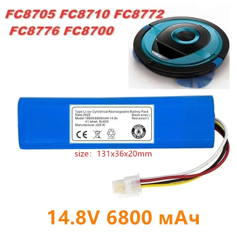 

100% high-quality 14.8V 6.8Ah Philips battery pack suitable for FC8700 FC8772 vacuum robot battery