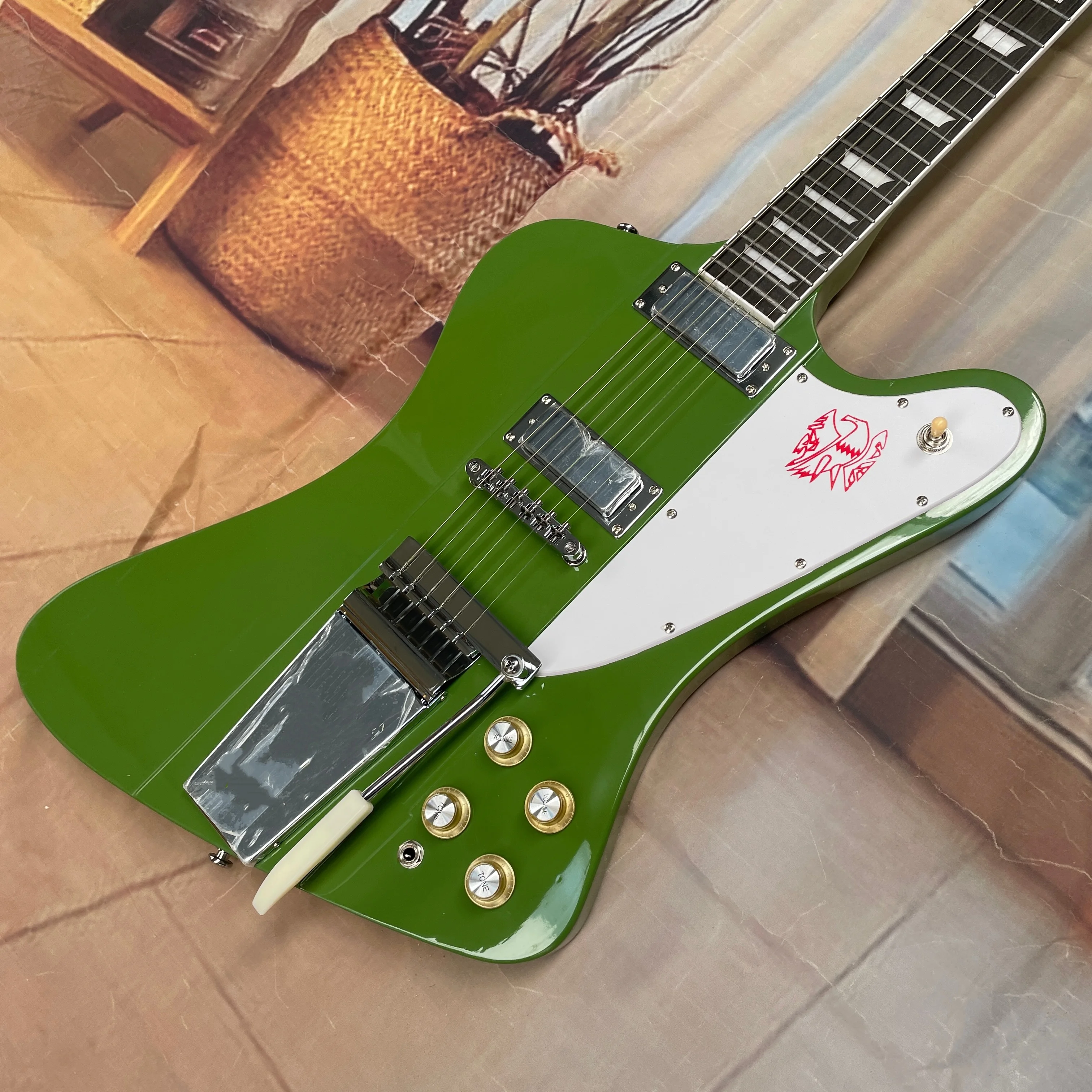 Green 6-String Elec…