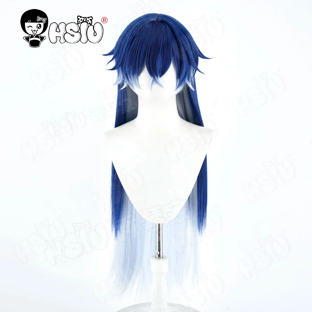 フリンズ コスプレウィッグ HSIU ブルー混合ライトブルー ロングヘア合成ウィッグ + ウィッグキャップ 原神 キリル・チュドミロヴィッチ フリンズ コスプレ