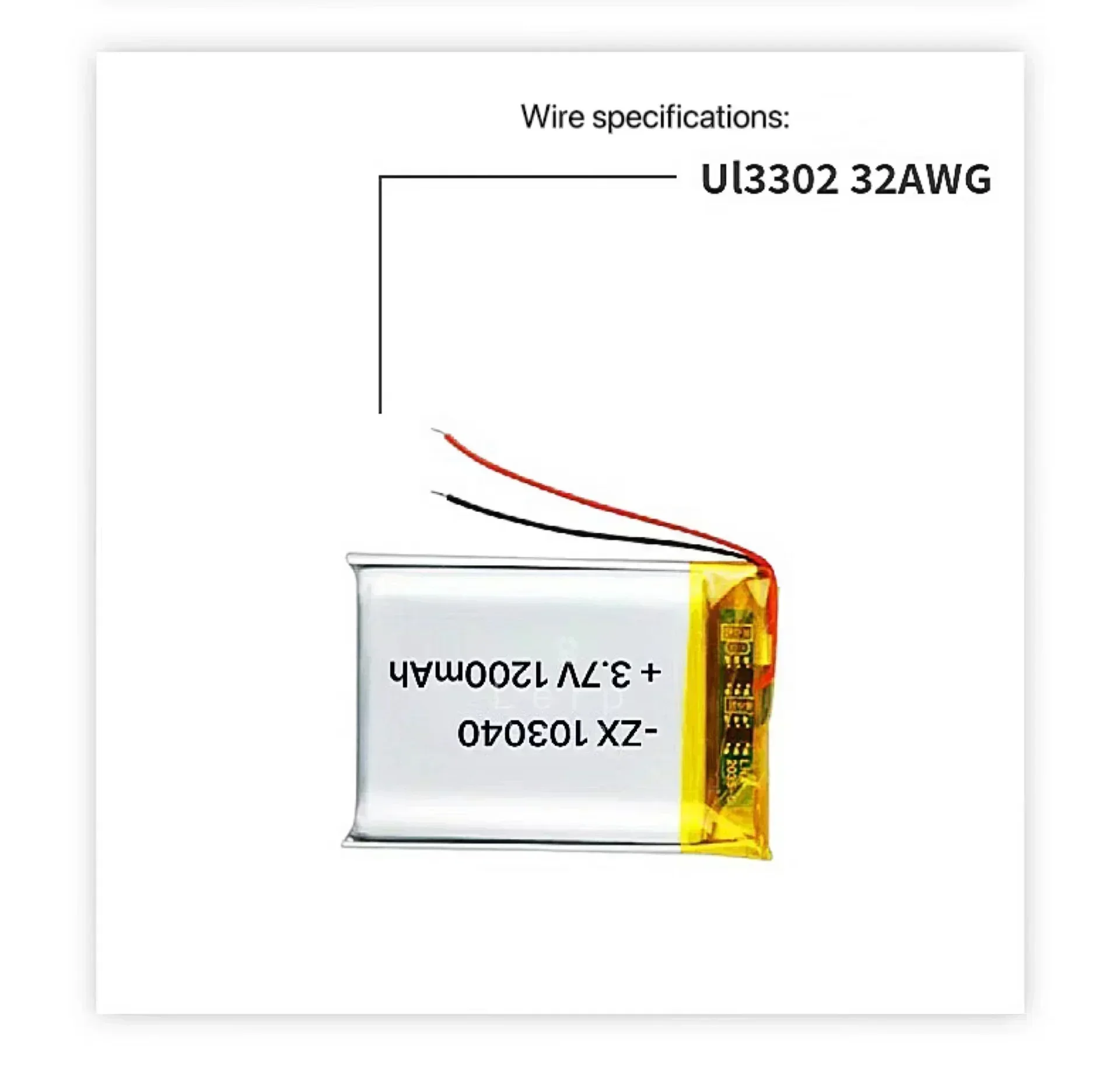 High quality polymer lithium battery pack 103040-3.7V 1200mAh, powerful performance