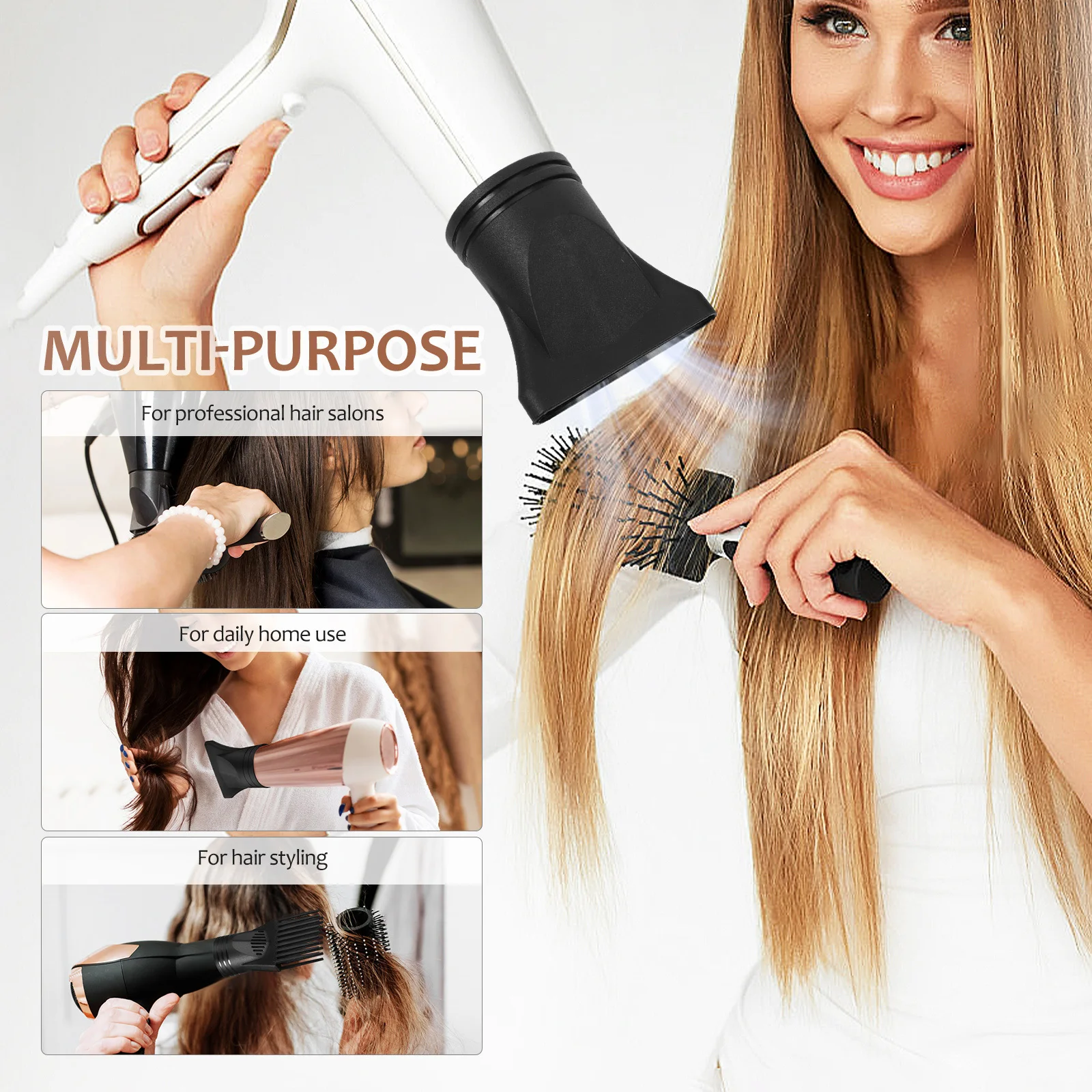 GETAJGHSD 2Pcs Universal Hair Dryer Diffuser Nozzle Narrow Attachment for Salon Home Styling Heat Distribution