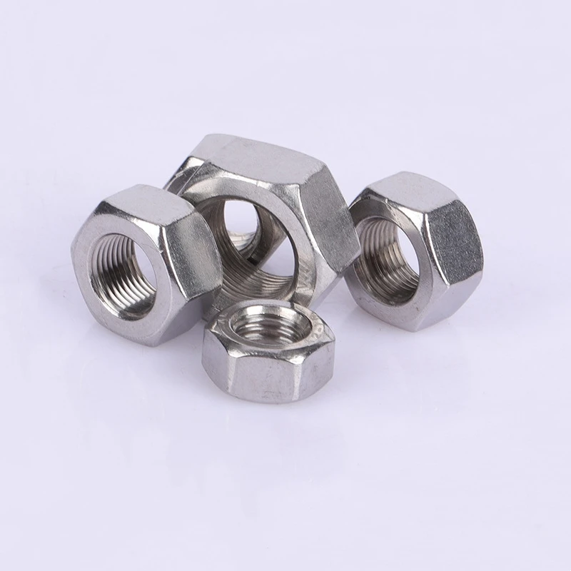 2~50pcs DIN934 Fine Thread Hex Hexagon Nut 304 A2 Stainless Steel M4 M5 M6 M8 M10 M12 M14 M16 M18 Pitch 0.5/0.75/1/1.25/1.5mm