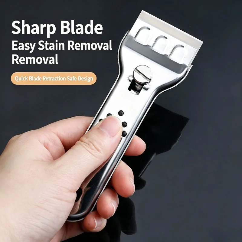 Multifunctional Stainless Steel Cleaning Scraper Kitchen Tile Stain Remover Tool Floor Wall Cleaning Blade