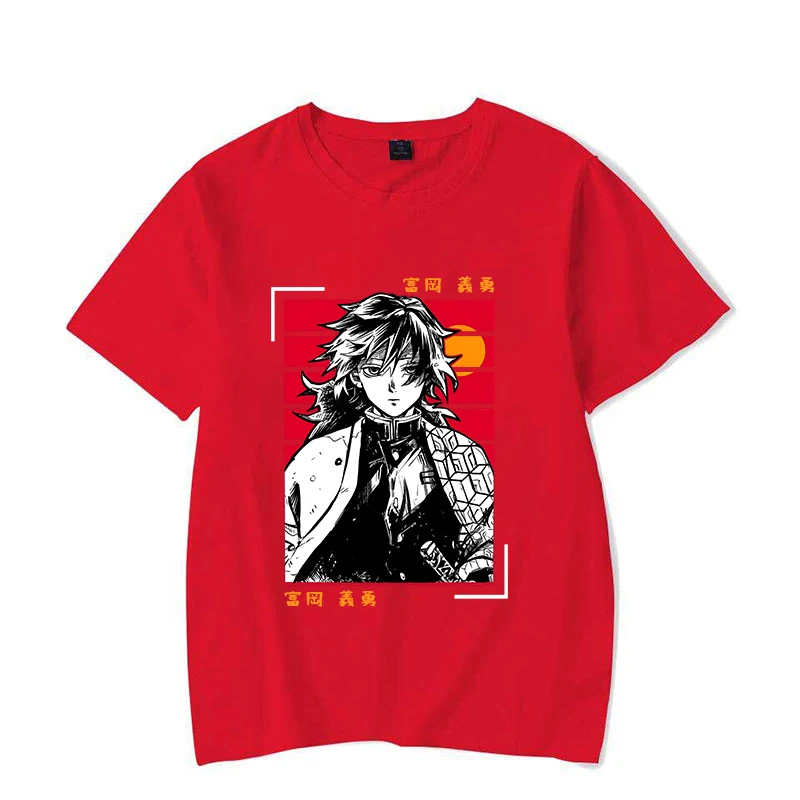 Hot Anime Tomioka Giyuu Printed T-shirts for Women Men Summer Tee Shirt Summer Casual Short Sleeve Round Neck Tops T-shirts