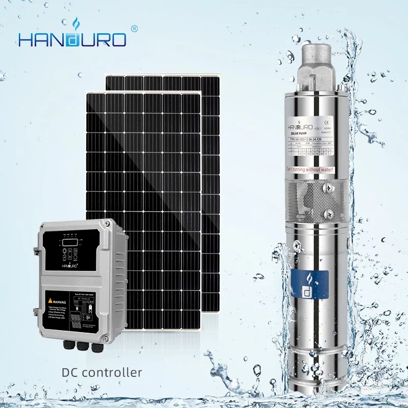 

150M Screw Solar Powered Submersible Borehole Water Pump System For Agriculture Irrigation Deep Well Bombas Sumergibles De Agua